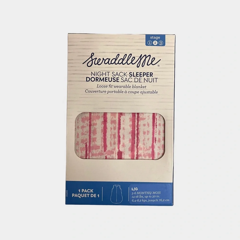 SwaddleMe Tie Dye Pink Night Sack Sleeper Size L